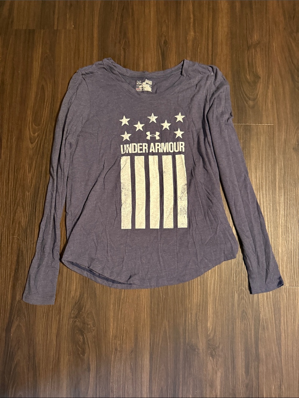 Under Armour Women's Purple Long-Sleeve Graphic Tee with Stars